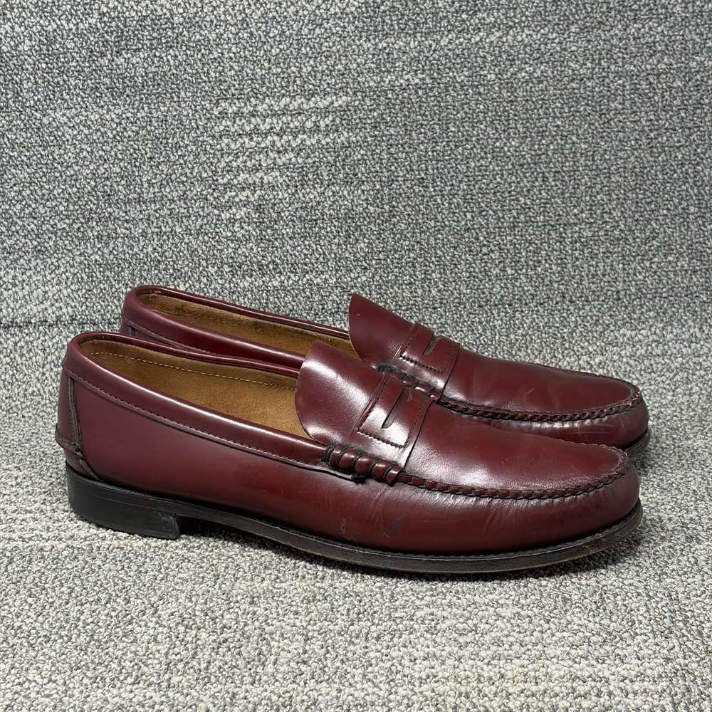 Vintage Sebago Penny Loafers Mens 15 A Burgundy Leather USA Made 54-766